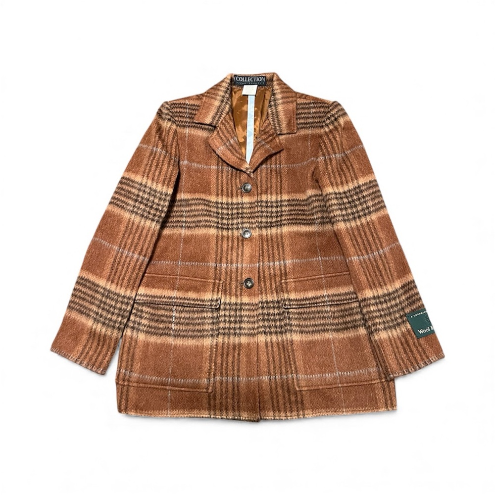 Vtg Collection Harve Benard Brown Alpaca & Wool Blazer Jacket Size 6